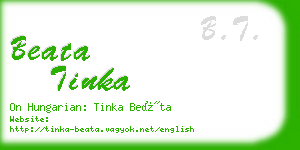 beata tinka business card